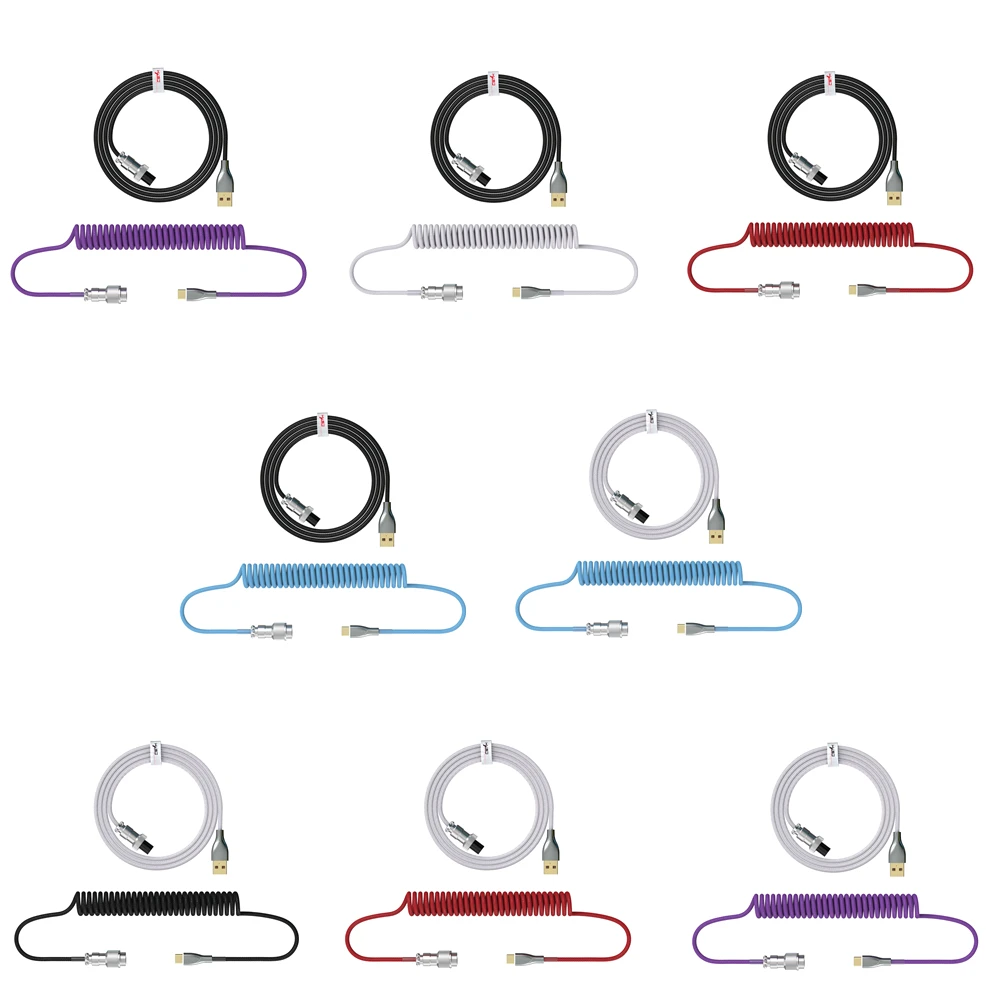 Coiled Cable Mechanical Keyboard Aviator Cable Type-C to USB Connector Keyboard Aviation Cable For Gaming Keyboard Accessory
Coiled Cable Mechanical Keyboard Aviator Cable Type-C to USB Connector Keyboard Aviation Cable For Gaming Keyboard Accessory
