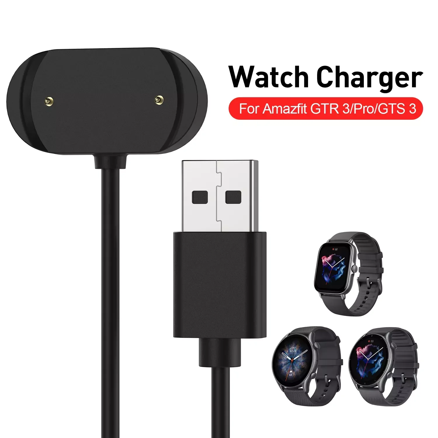 Smart Watch Dock Charger Adapter USB Charging Cable for Amazfit GTR 3 Pro GTR3 GTS3 GTS 3 Smart Watch Accessories
Smart Watch Dock Charger Adapter USB Charging Cable for Amazfit GTR 3 Pro GTR3 GTS3 GTS 3 Smart Watch Accessories
