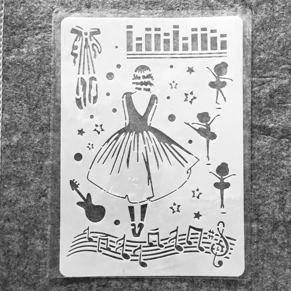 A4 Dress Girl Music Dancing DIY Layering Stencils Wall Painting Scrapbook Coloring Embossing Album Decorative Template
A4 Dress Girl Music Dancing DIY Layering Stencils Wall Painting Scrapbook Coloring Embossing Album Decorative Template