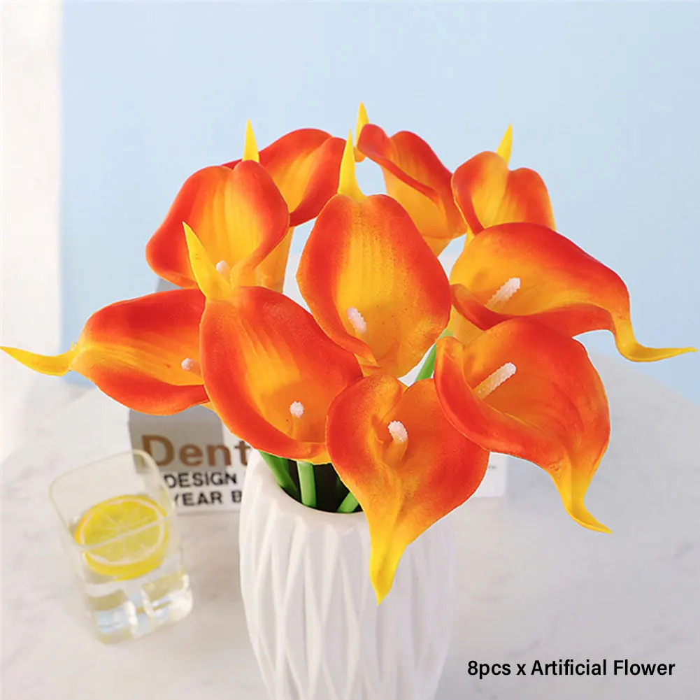 8Pcs PU Artificial Flowers Calla Lily Flores Bouquets Wedding Decoration Fake Flowers Home Decoration Artificial Plants
8Pcs PU Artificial Flowers Calla Lily Flores Bouquets Wedding Decoration Fake Flowers Home Decoration Artificial Plants