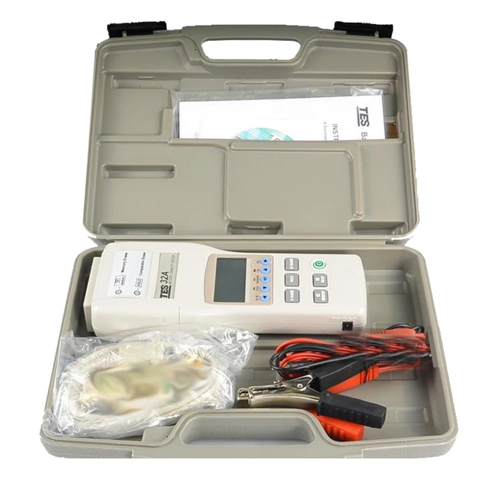TES-32A Lithium Battery Capacity Tester 0-500AH with DCV Resistance Measurement RS232
TES-32A Lithium Battery Capacity Tester 0-500AH with DCV Resistance Measurement RS232