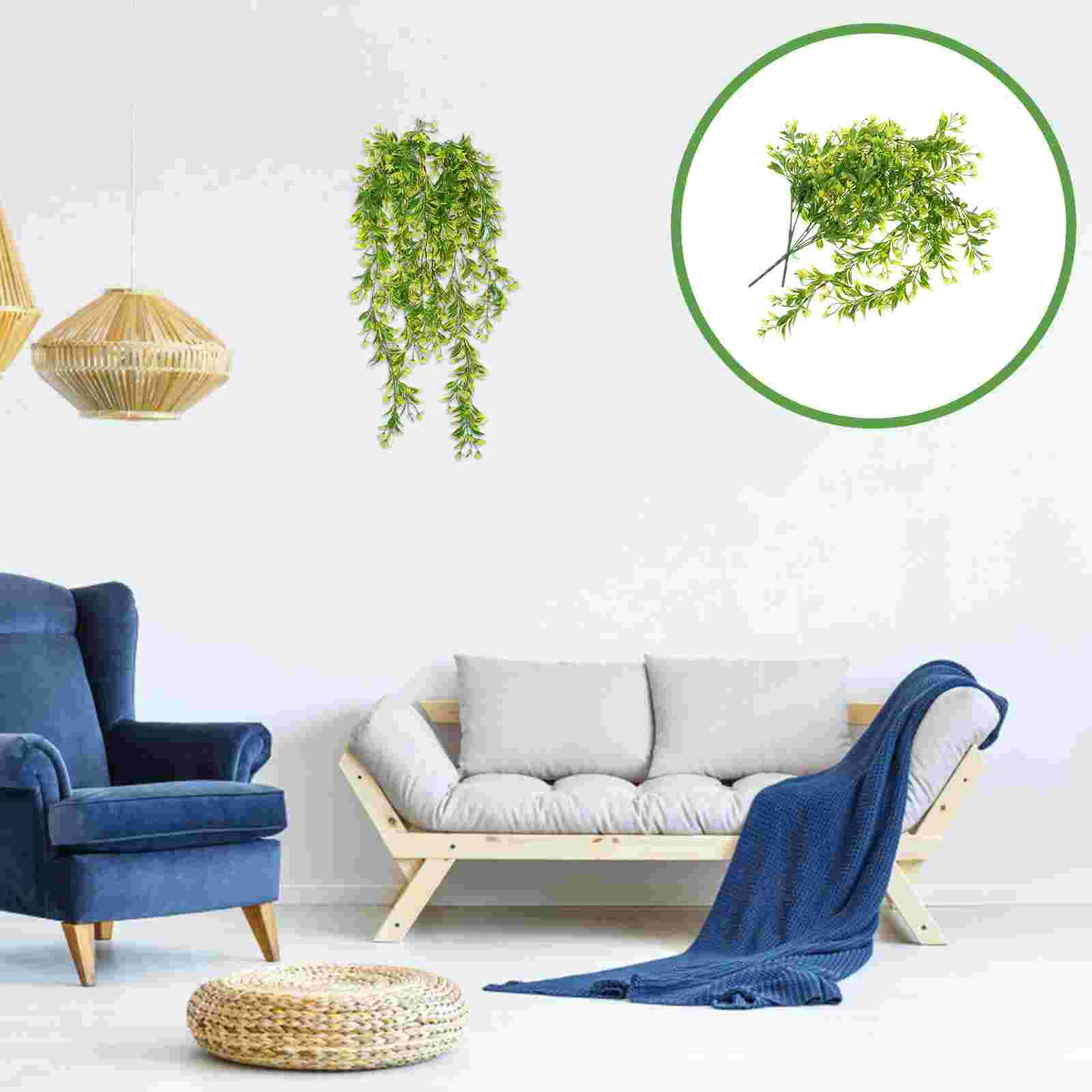 2 PCS Artificial Rattan Lifelike Pendant Plastic Vine Outdoor Plants Wreath Room Fake Adornment Realistic Faux
2 PCS Artificial Rattan Lifelike Pendant Plastic Vine Outdoor Plants Wreath Room Fake Adornment Realistic Faux