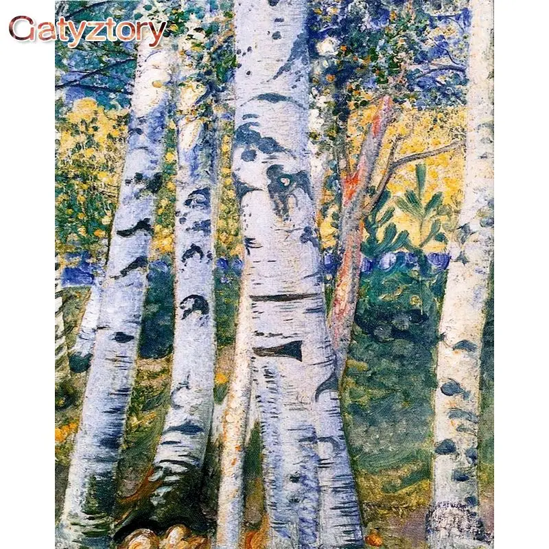 GATYZTORY 60x75cm Painting by numbers DIY Drawing By Numbers Frameless Birch Tree Home Decor Digital Painting On Canvas
GATYZTORY 60x75cm Painting by numbers DIY Drawing By Numbers Frameless Birch Tree Home Decor Digital Painting On Canvas