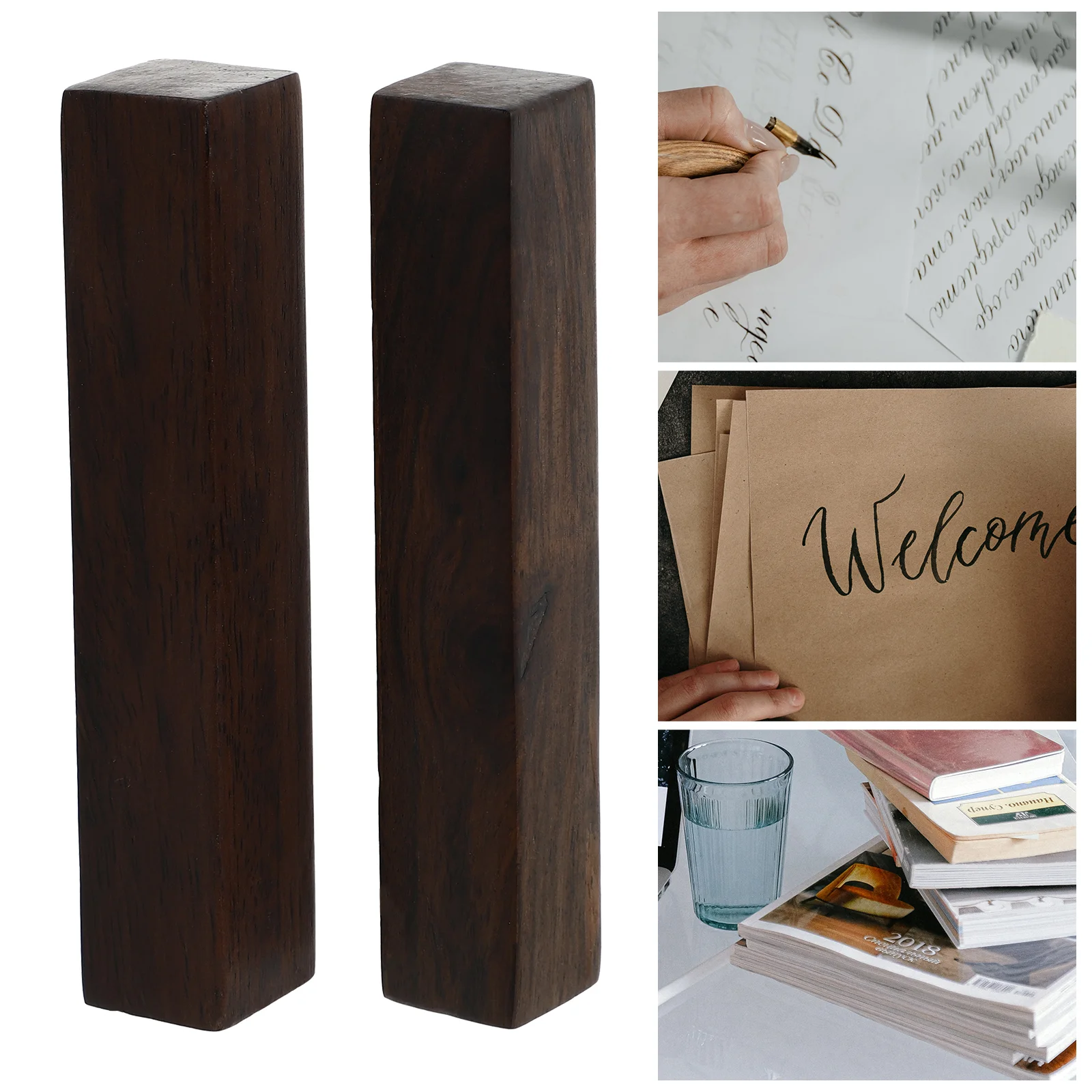 Paperweight Chinese Calligraphy Wood Office Wooden Decoration Ornament Desktop Brush Sumie Paper Carving Writing Paperweights
Paperweight Chinese Calligraphy Wood Office Wooden Decoration Ornament Desktop Brush Sumie Paper Carving Writing Paperweights