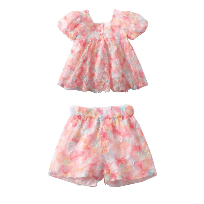Baby Set for Girls Spring Summer Infant Florals Short Puff Sleeve Tops+Shorts Suits Kids Baby Children Sweet Clothing
Baby Set for Girls Spring Summer Infant Florals Short Puff Sleeve Tops+Shorts Suits Kids Baby Children Sweet Clothing