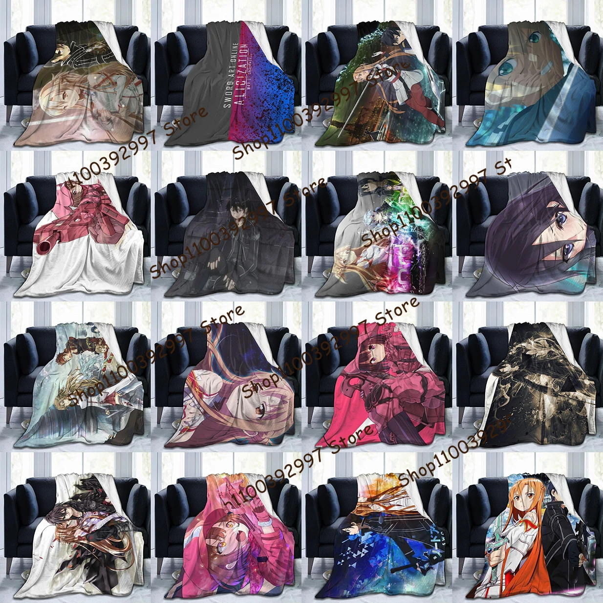 Sword Art Online Blanket Group Portrait Throw on Blanket Anti-Pilling Rustic Throw Blanket Lightweight for Travel Sofa Bed
Sword Art Online Blanket Group Portrait Throw on Blanket Anti-Pilling Rustic Throw Blanket Lightweight for Travel Sofa Bed