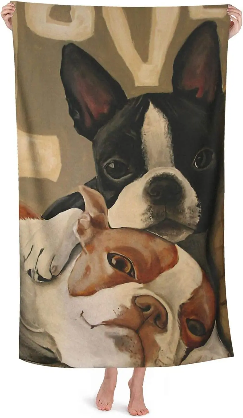 Пляжное полотенце Boston Terrier для взрослых, абсорбирующие портативные полотенца, мягкие банные полотенца для пляжа, бассейна, спортзала, путешествий
Пляжное полотенце Boston Terrier для взрослых, абсорбирующие портативные полотенца, мягкие банные полотенца для пляжа, бассейна, спортзала, путешествий