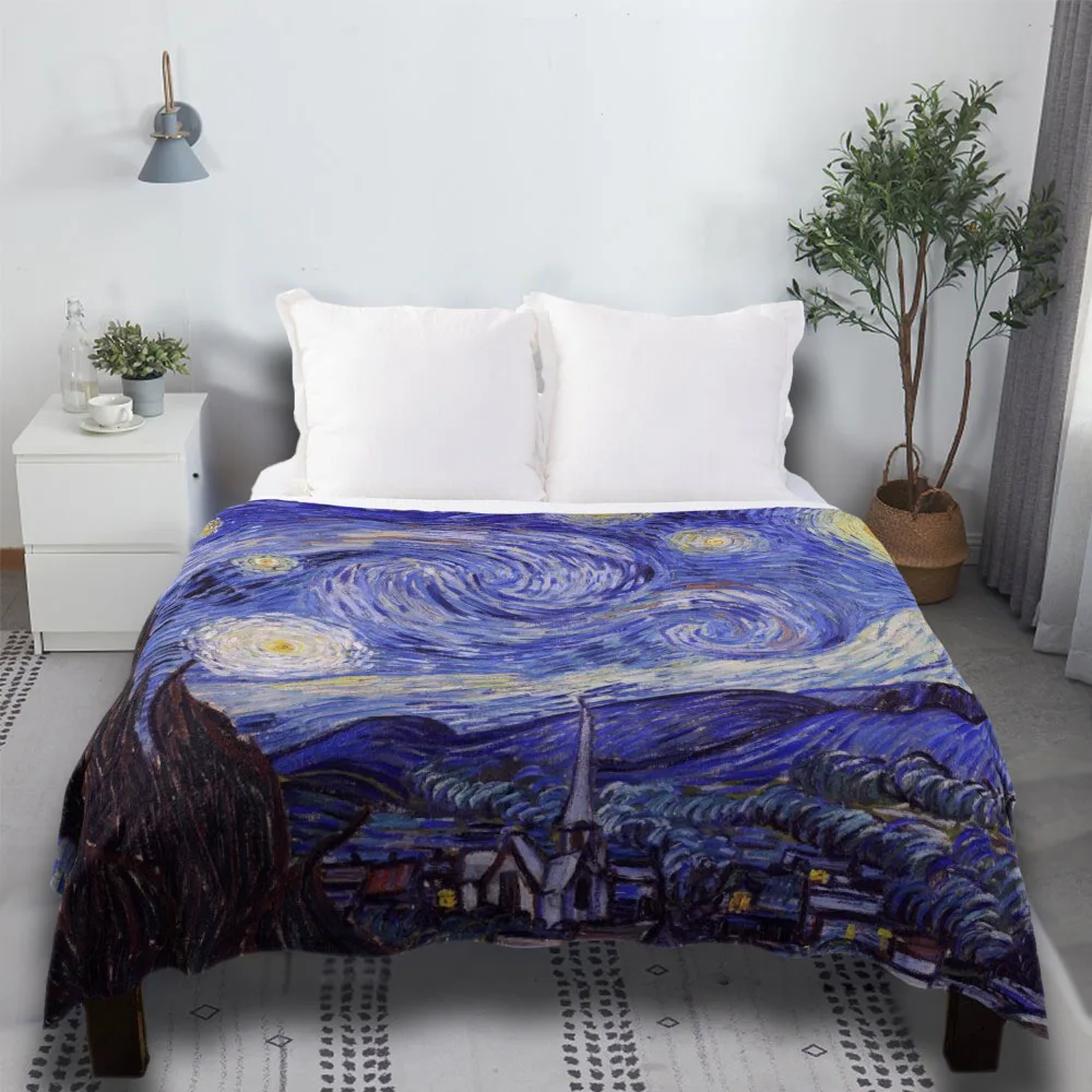 Vincent Van Gogh Starry Night Sofa Valentine Day Gifts Bed Plaid New Year'S Day Gifts Bestie Sherpa Throw Blanket 
Vincent Van Gogh Starry Night Sofa Valentine Day Gifts Bed Plaid New Year'S Day Gifts Bestie Sherpa Throw Blanket