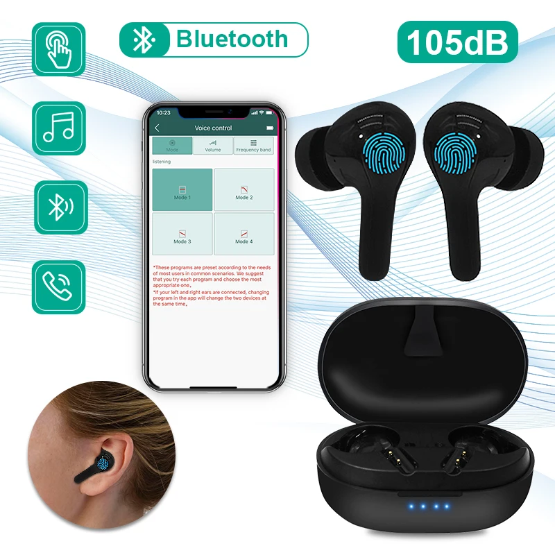 Hearing Aid For Deafness Elderly Wireless Bluetooth Hearing Aids Digital Sound Amplifier Severe Loss Ear audifonos para sordera
Hearing Aid For Deafness Elderly Wireless Bluetooth Hearing Aids Digital Sound Amplifier Severe Loss Ear audifonos para sordera