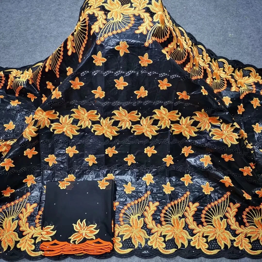 Good Look Bazin Riche Lace Fabric Scarf 5+2Yards Set With Embroidered Rhinestone African Guipure Textile For Dress 2503A5
Good Look Bazin Riche Lace Fabric Scarf 5+2Yards Set With Embroidered Rhinestone African Guipure Textile For Dress 2503A5