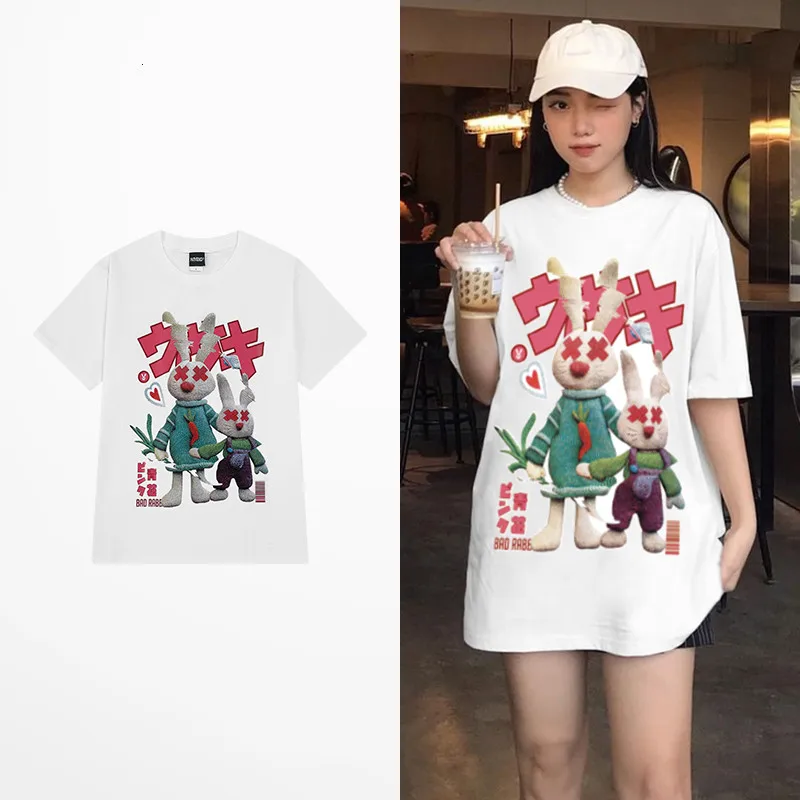 INS Style Retro T Shirt Men High Street Rock Punk Funny Bad Rabbit Print Hip Hop T Shirts Men 100% Cotton Lovers Short Tee
INS Style Retro T Shirt Men High Street Rock Punk Funny Bad Rabbit Print Hip Hop T Shirts Men 100% Cotton Lovers Short Tee