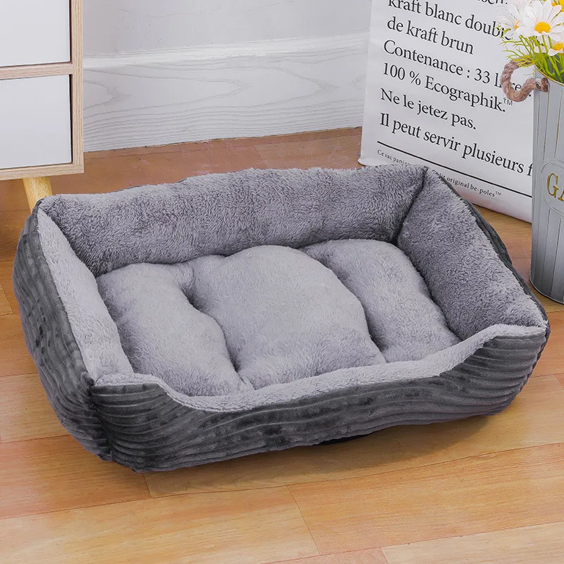 Bed for Dog Cat Pet Square Plush Kennel Medium Small Dog Sofa Bed Cushion Pet Calming Dog Bed House Pet Supplies Accessories 
Bed for Dog Cat Pet Square Plush Kennel Medium Small Dog Sofa Bed Cushion Pet Calming Dog Bed House Pet Supplies Accessories