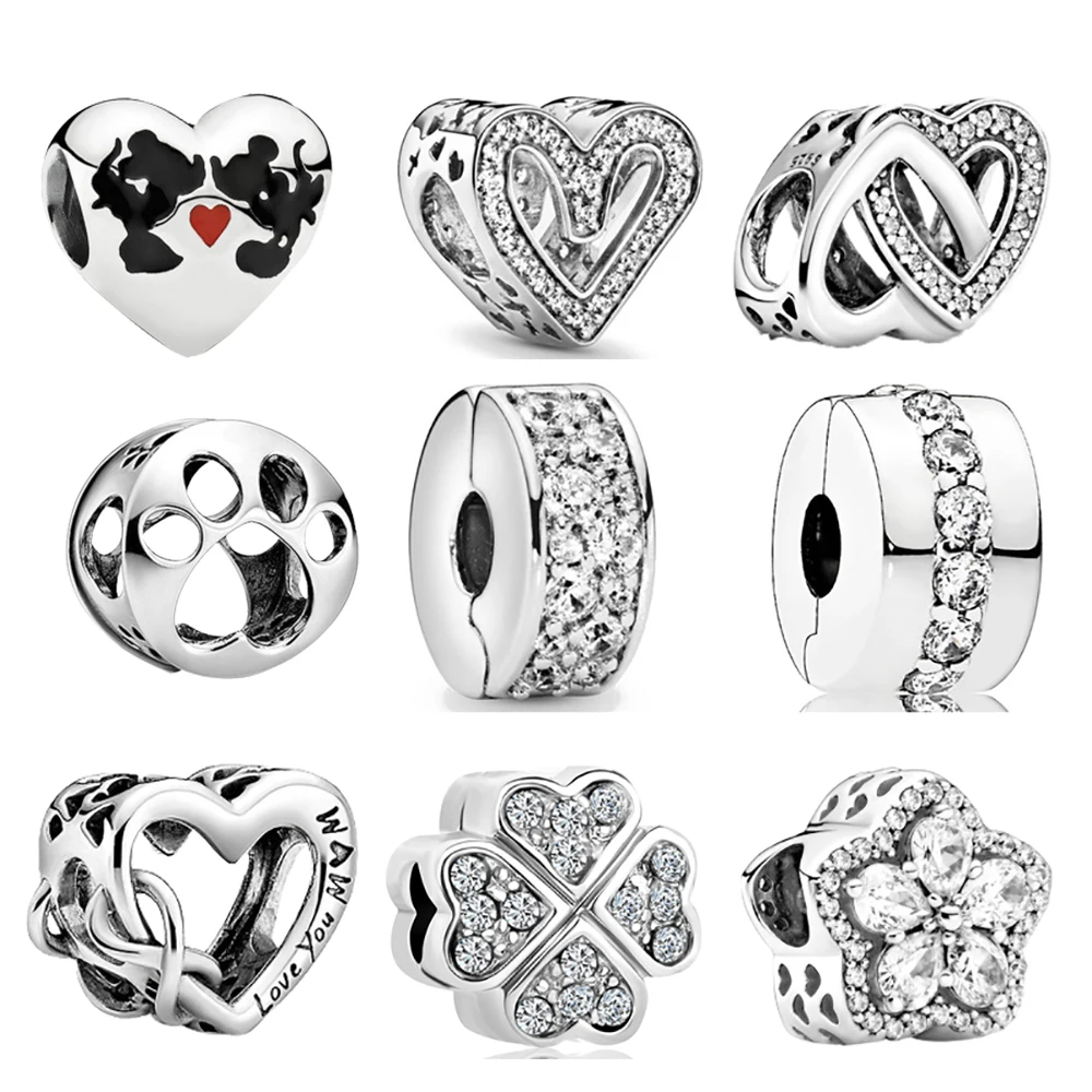 925 Sterling Silver Sparkling Freehand Heart Entwined Hearts Charm Bead Fit Original Pandora Bracelet DIY Jewelry For Women
925 Sterling Silver Sparkling Freehand Heart Entwined Hearts Charm Bead Fit Original Pandora Bracelet DIY Jewelry For Women