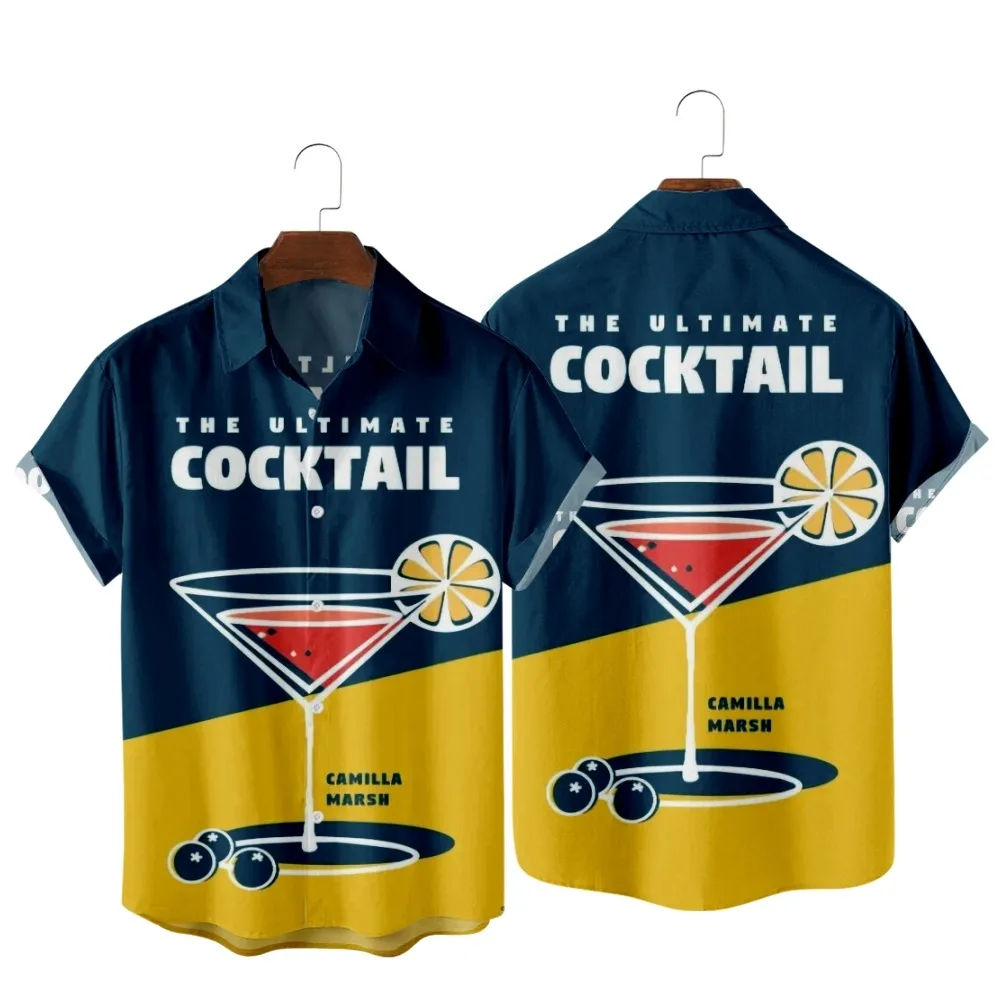 2022 Cocktail Drink Pattern Vintage Print Shirt, Fashion Casual Vacation Hawaiian Beach, Men's Summer Pocket Shirt
2022 Cocktail Drink Pattern Vintage Print Shirt, Fashion Casual Vacation Hawaiian Beach, Men's Summer Pocket Shirt