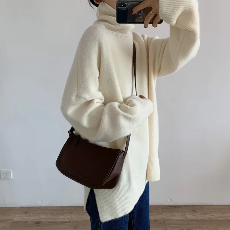 Soft Waxy Turtleneck Sweater Fall/winter Women Wear New Korean Loose Simple Knit Sweater Bottom Top Plush Jumpers Pullovers
Soft Waxy Turtleneck Sweater Fall/winter Women Wear New Korean Loose Simple Knit Sweater Bottom Top Plush Jumpers Pullovers