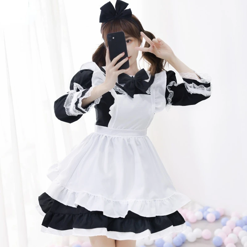 Sexy Cosplay Maid Costume Anime Women French Maid Outfit Dress Ladies Uniform Sexy Role Play Gown
Sexy Cosplay Maid Costume Anime Women French Maid Outfit Dress Ladies Uniform Sexy Role Play Gown