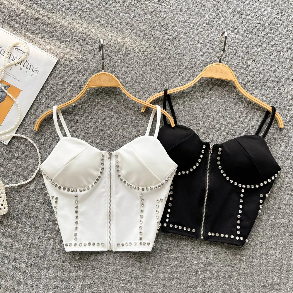 Debardeur Femme Spagetti Strap Bra Tank Top Sexy Ropa Mujer Gorset Crop Tops for Women Camisoles Pearl Tanks Dropshipping
Debardeur Femme Spagetti Strap Bra Tank Top Sexy Ropa Mujer Gorset Crop Tops for Women Camisoles Pearl Tanks Dropshipping
