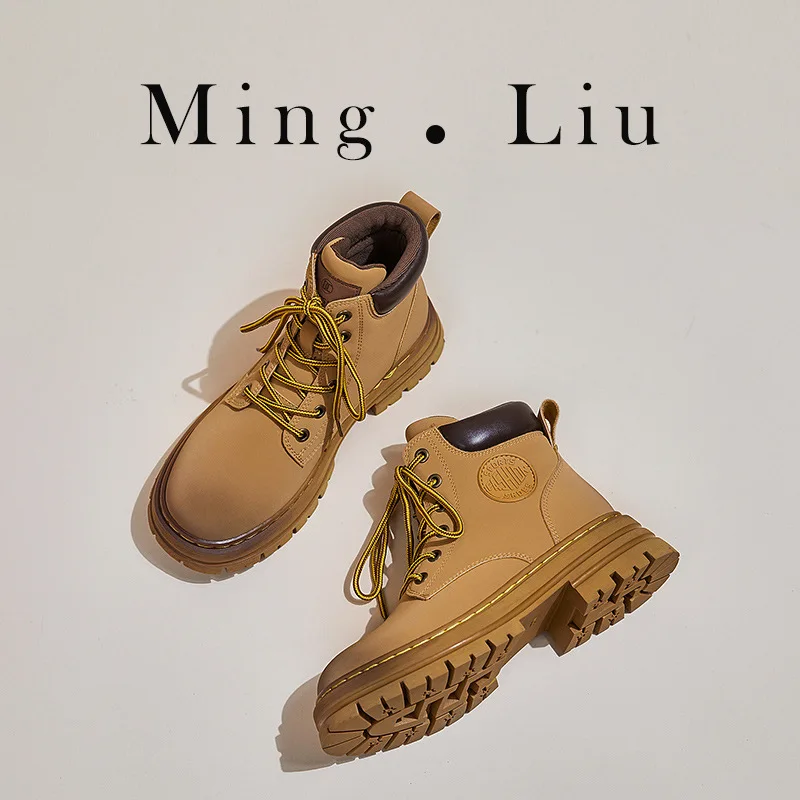 Platform Woman Short Boot Fashion Lace Up Thick Bottom Motorcycle Booties Designer Girl's Winter Shoes
Platform Woman Short Boot Fashion Lace Up Thick Bottom Motorcycle Booties Designer Girl's Winter Shoes