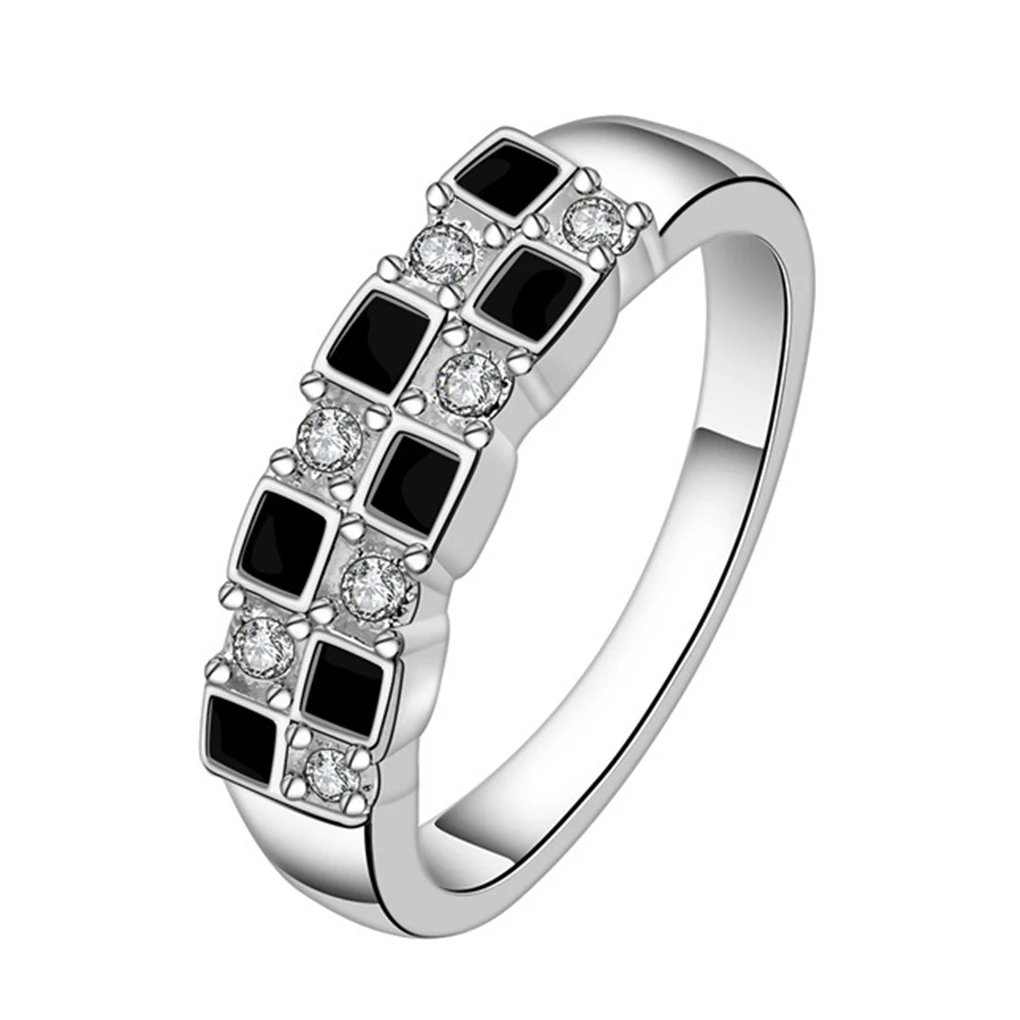 Unisex Silver Plated Crystal Ring Men Women Square Pattern Ring Hands Jewellery Holiday Gift,7
Unisex Silver Plated Crystal Ring Men Women Square Pattern Ring Hands Jewellery Holiday Gift,7