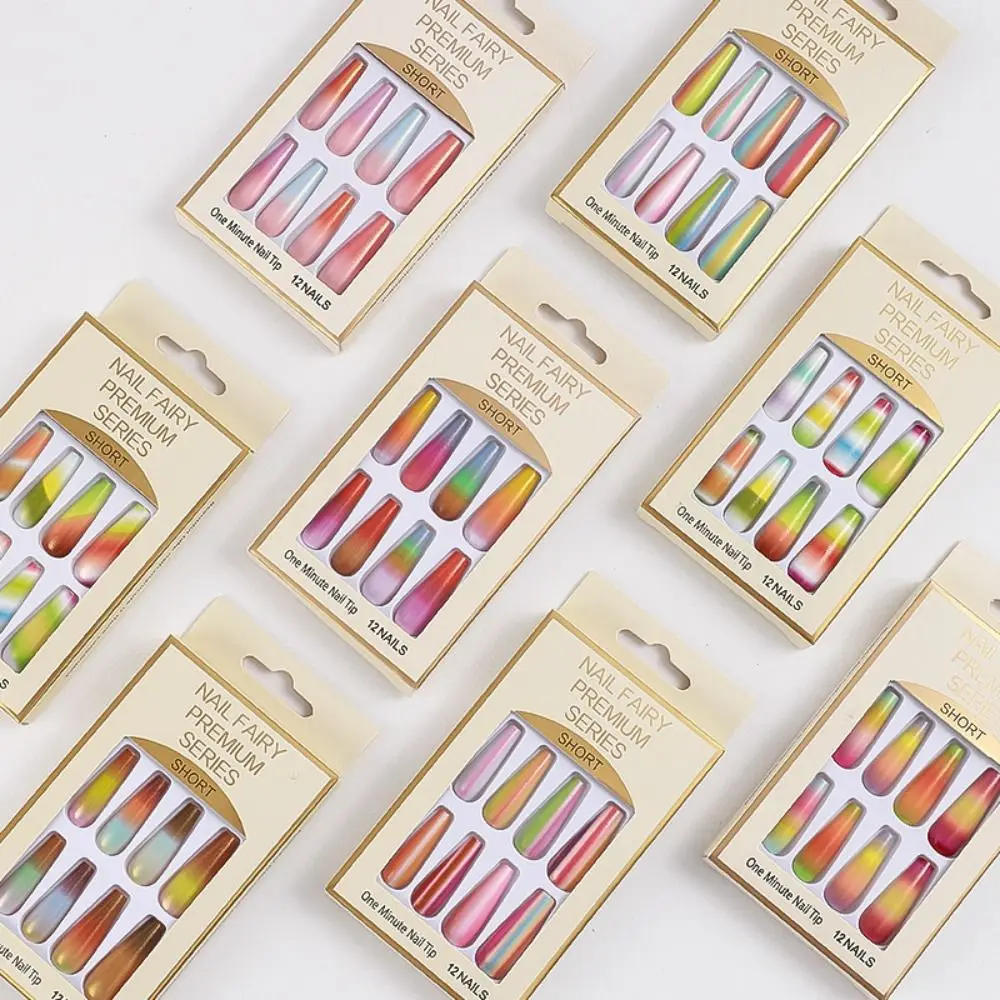 Gradient Fake Nail Patch Detachable Nail Wearable Nail Rainbow Ballet Nail Art Decoration Sweet Female Nail Art Accessories
Gradient Fake Nail Patch Detachable Nail Wearable Nail Rainbow Ballet Nail Art Decoration Sweet Female Nail Art Accessories
