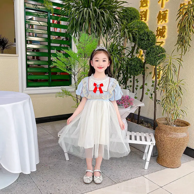 Fashion Sweet Princess Skirt Spring Dress Children's Birthday Bow Short Sleeve Dress Baby Spring Summer Skirt Kids Tulle Dress
Fashion Sweet Princess Skirt Spring Dress Children's Birthday Bow Short Sleeve Dress Baby Spring Summer Skirt Kids Tulle Dress