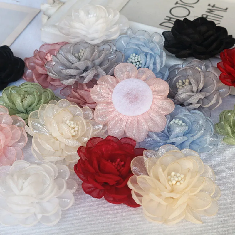5Pcs 5.5CM Organza Fabric Cored Rose Artificial Gauze Flower Silk Flower Head For DIY Wedding Dress Party Home Decorations
5Pcs 5.5CM Organza Fabric Cored Rose Artificial Gauze Flower Silk Flower Head For DIY Wedding Dress Party Home Decorations