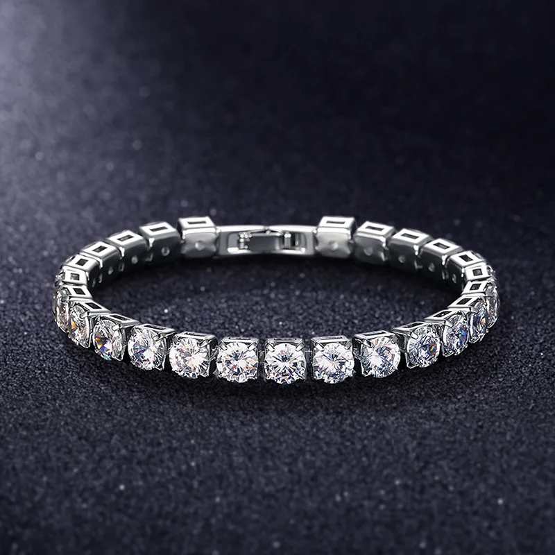 6.0 Round White Color Copper Inlaid Zircon Bracelet with Diamonds Simple Style High Quality Clothing Accessories Hand Jewelry
6.0 Round White Color Copper Inlaid Zircon Bracelet with Diamonds Simple Style High Quality Clothing Accessories Hand Jewelry