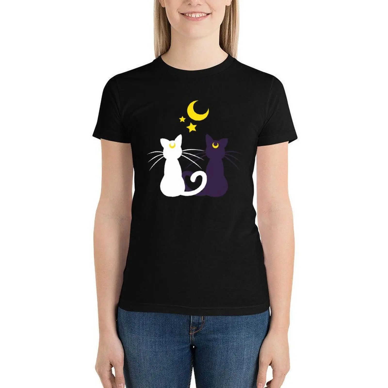 Sailer Moon Kitties T-Shirt Cat Ladies Street Style 100 Cotton T Shirt Printed Short Sleeve Tee Shirt
Sailer Moon Kitties T-Shirt Cat Ladies Street Style 100 Cotton T Shirt Printed Short Sleeve Tee Shirt