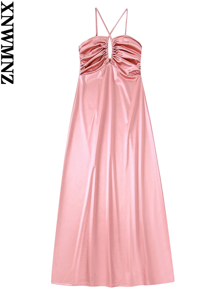 XNWMNZ 2022 Women Fashion With Ruched V Neck Midi Dress Vintage Backless Crisscross Spaghetti Straps Female Chic Dresses
XNWMNZ 2022 Women Fashion With Ruched V Neck Midi Dress Vintage Backless Crisscross Spaghetti Straps Female Chic Dresses