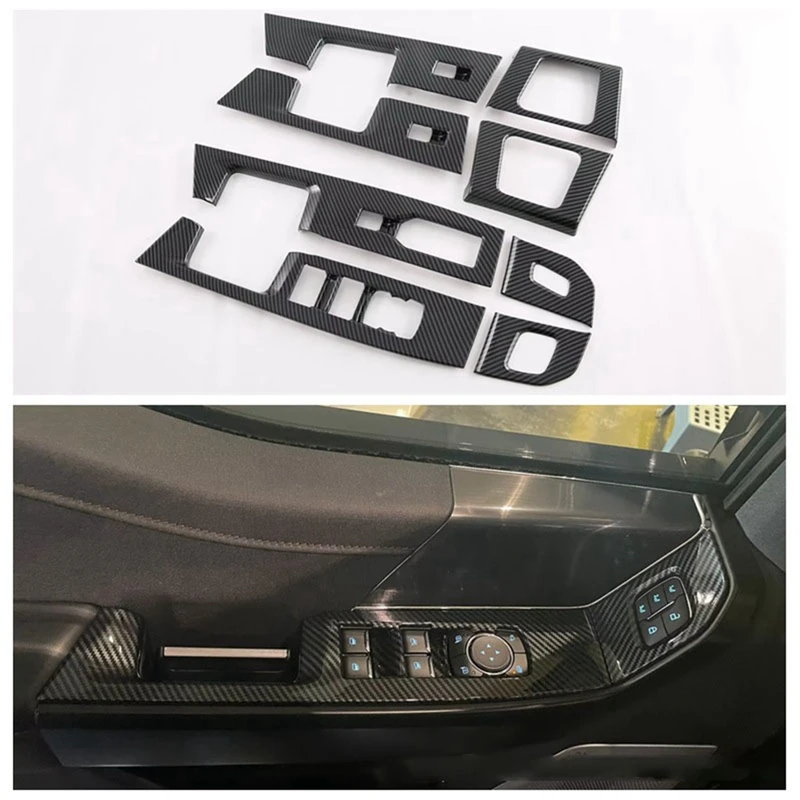 Car Carbon Fiber Window Glass Lift Button Trim Switch Cover For Ford F150 2022 2023
Car Carbon Fiber Window Glass Lift Button Trim Switch Cover For Ford F150 2022 2023