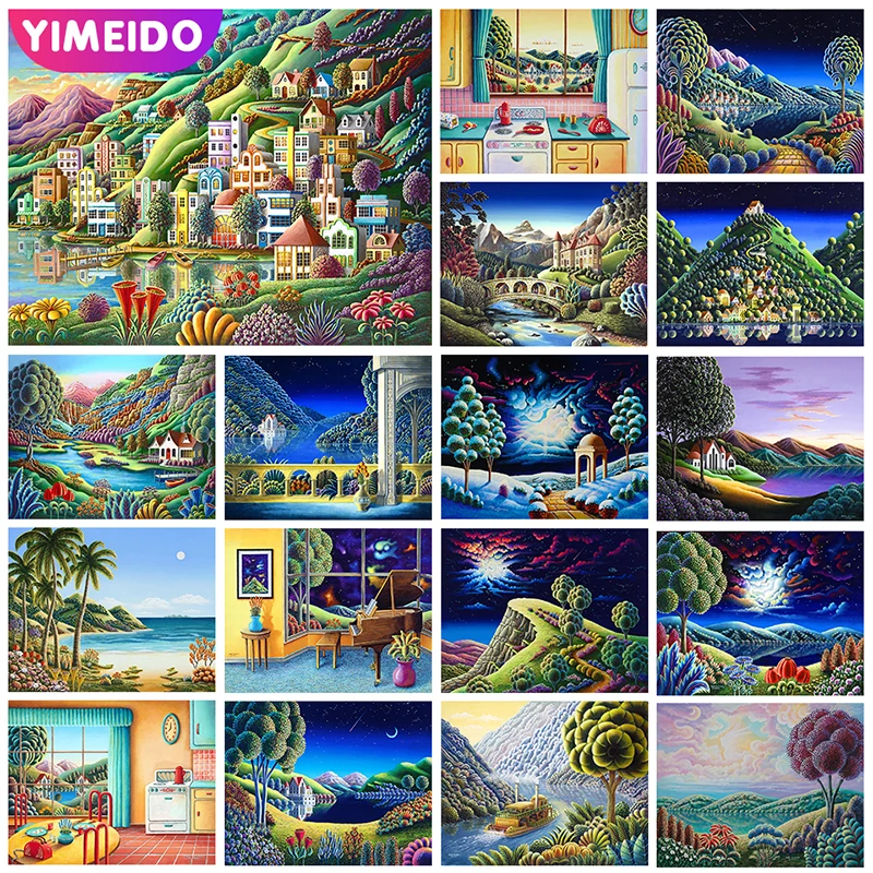 YIMEID AB Diamond Painting Landscape House 5D Mosaic Rhinestones Pictures Kit Diamond Embroidery Scenery Cross Stitch New 2022
YIMEID AB Diamond Painting Landscape House 5D Mosaic Rhinestones Pictures Kit Diamond Embroidery Scenery Cross Stitch New 2022