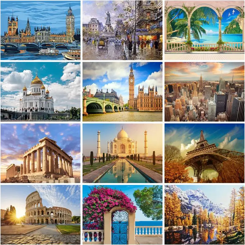 GATYZTORY Oil Painting By Numbers Urban Architectural Landscape Kit Drawing On Canvas Wall Art Handpainted Home Decor Diy Gift
GATYZTORY Oil Painting By Numbers Urban Architectural Landscape Kit Drawing On Canvas Wall Art Handpainted Home Decor Diy Gift