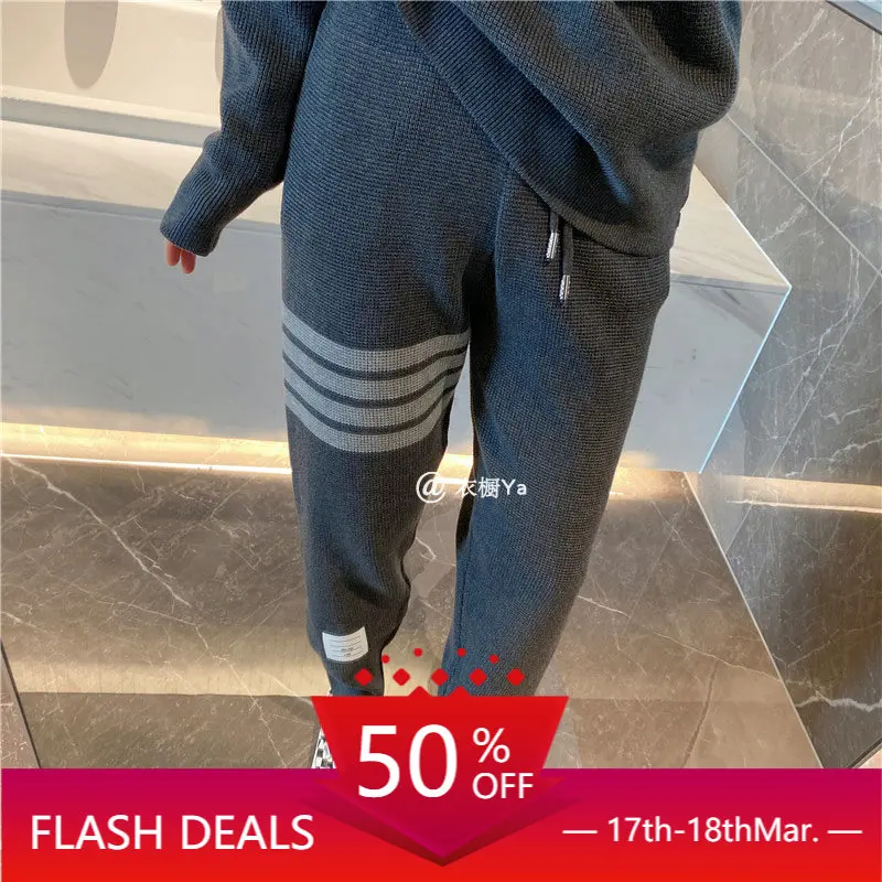 High Quality TB Korean Style Four-bar College Wind Knitted Waffle Sweatpants Women's Spring Turnip Leggings Sweatpants Tide
High Quality TB Korean Style Four-bar College Wind Knitted Waffle Sweatpants Women's Spring Turnip Leggings Sweatpants Tide