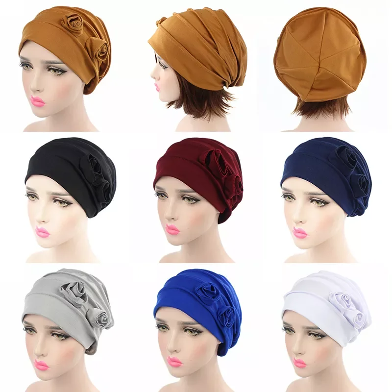 New Women Muslim Headgear Hat Colorful Cotton Two Flower Ruffle Chemo Beanie Scarf Turban Head Fitted Adult Wrap Caps Bonnet
New Women Muslim Headgear Hat Colorful Cotton Two Flower Ruffle Chemo Beanie Scarf Turban Head Fitted Adult Wrap Caps Bonnet