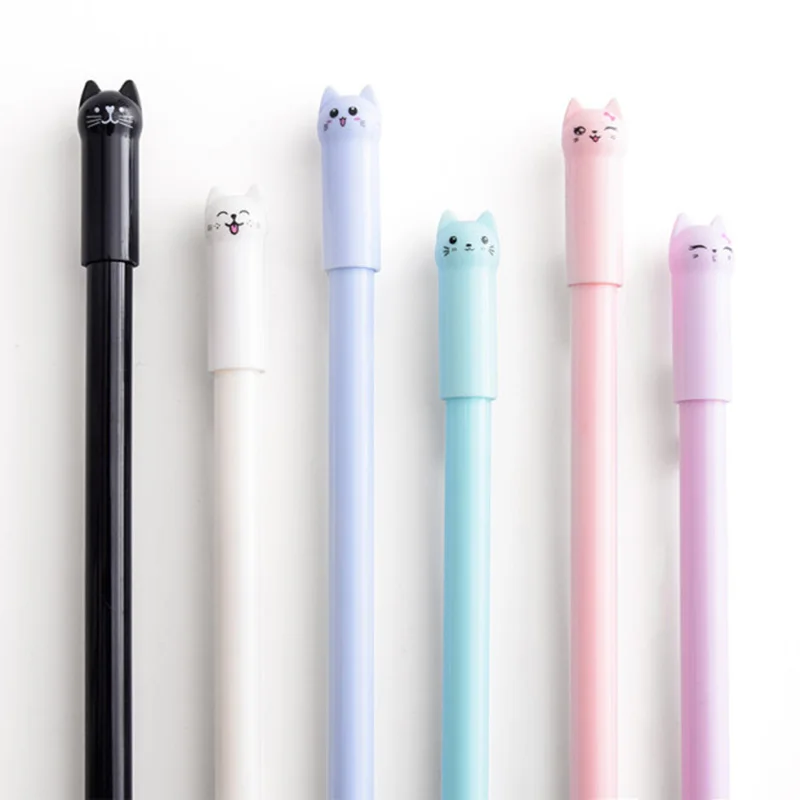 6PCS/set Kawaii Cat Gel Pen 0.38mm Creative Cute Neutral Ink Pen Children Gift School Office Writing Supplies Stationery
6PCS/set Kawaii Cat Gel Pen 0.38mm Creative Cute Neutral Ink Pen Children Gift School Office Writing Supplies Stationery