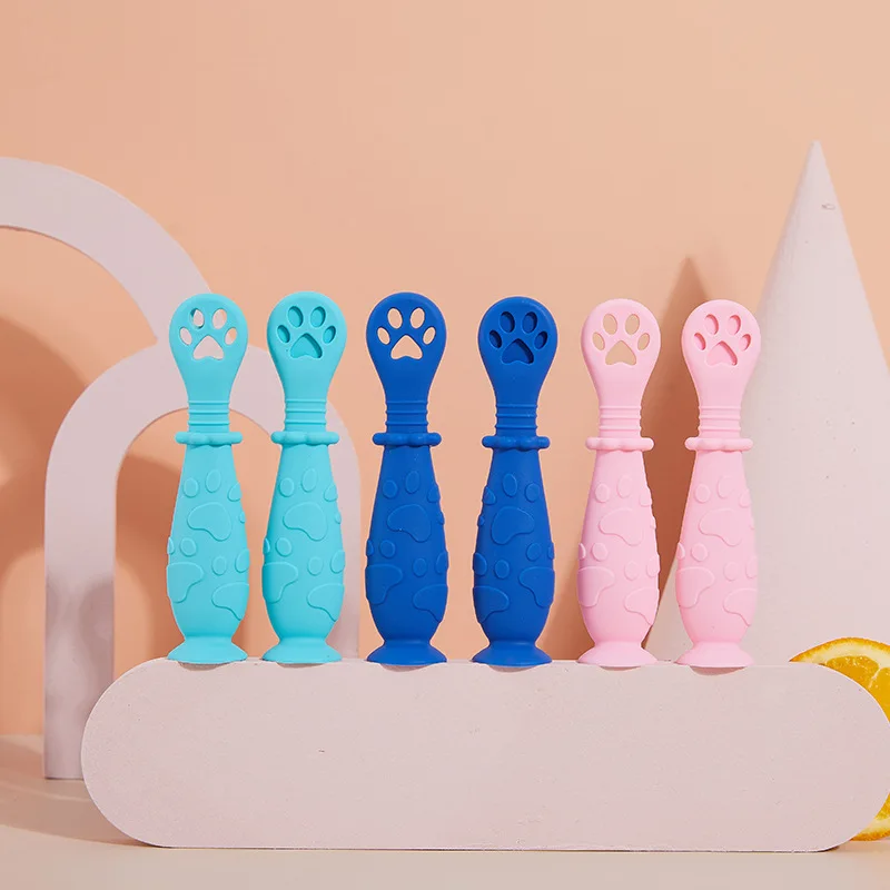 2Pcs/Set Baby Learn Spoon Set Short Easy Spoon Cartoon Silicone Teether Infant Anti-slip Feeding Training Utensils Tableware
2Pcs/Set Baby Learn Spoon Set Short Easy Spoon Cartoon Silicone Teether Infant Anti-slip Feeding Training Utensils Tableware