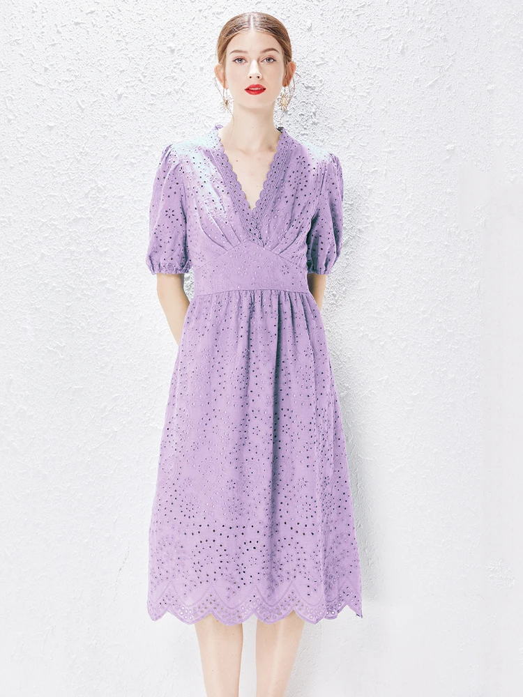 Fashion V-Neck Hollow Lace Elegant Dress Women'S Korean Retro Waist Slim Sexy 2022 Summer Hot Sale Women Clothing
Fashion V-Neck Hollow Lace Elegant Dress Women'S Korean Retro Waist Slim Sexy 2022 Summer Hot Sale Women Clothing