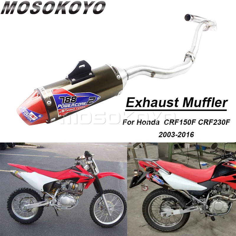Motorcycle Exhaust Pipe Muffler Motocross Escape Moto Complete Muffler Exhaust System for Honda CRF150 CRF230 F CRF150F CRF230F
Motorcycle Exhaust Pipe Muffler Motocross Escape Moto Complete Muffler Exhaust System for Honda CRF150 CRF230 F CRF150F CRF230F