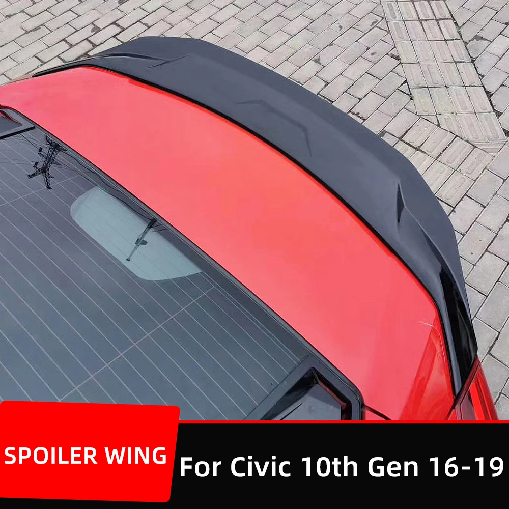 

Для Honda Civic 10 поколения Sendan 4-дверная Задняя Крышка багажника автомобильный спойлер Крылья черный углеродный JDM СТИЛЬ внешние аксессуары для тюнинга