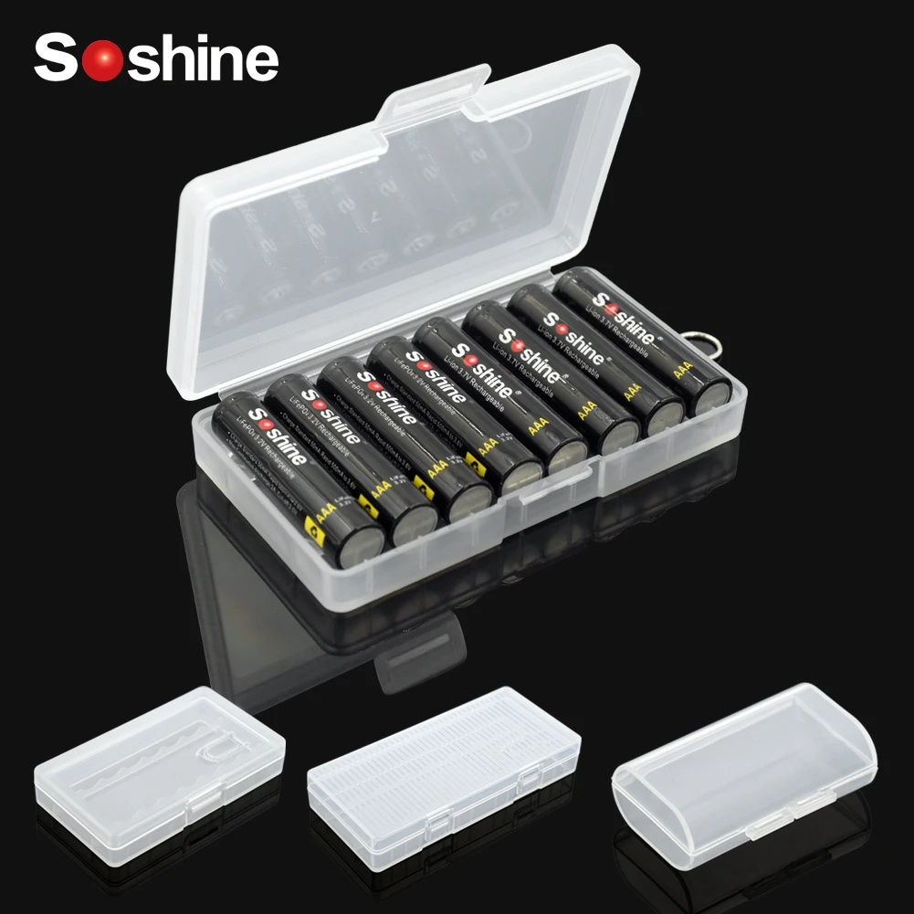 Soshine Hard Plastic Case 1.5V AA/AAA Rechargeable Batteries Cover Holder Cells Storage Box Semi-translucent With Clips
Soshine Hard Plastic Case 1.5V AA/AAA Rechargeable Batteries Cover Holder Cells Storage Box Semi-translucent With Clips