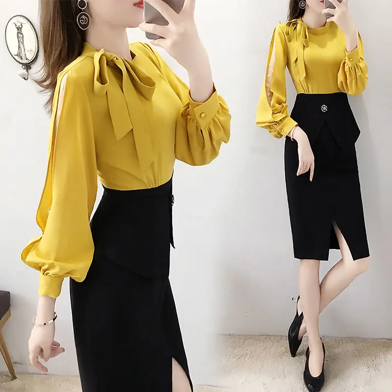 2022 Spring Autumn Women Fashion Long Sleeve Patchwork Dress Female Slim Package Hip Dresses Ladies O-neck Bow Vestidos K158 
2022 Spring Autumn Women Fashion Long Sleeve Patchwork Dress Female Slim Package Hip Dresses Ladies O-neck Bow Vestidos K158