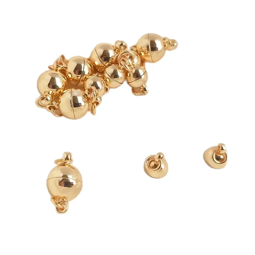 14K Plating Gold Filled Ball magnet buckle bead shape magnetic buckle bracelet necklace iron buckle handmade DIY accessories
14K Plating Gold Filled Ball magnet buckle bead shape magnetic buckle bracelet necklace iron buckle handmade DIY accessories