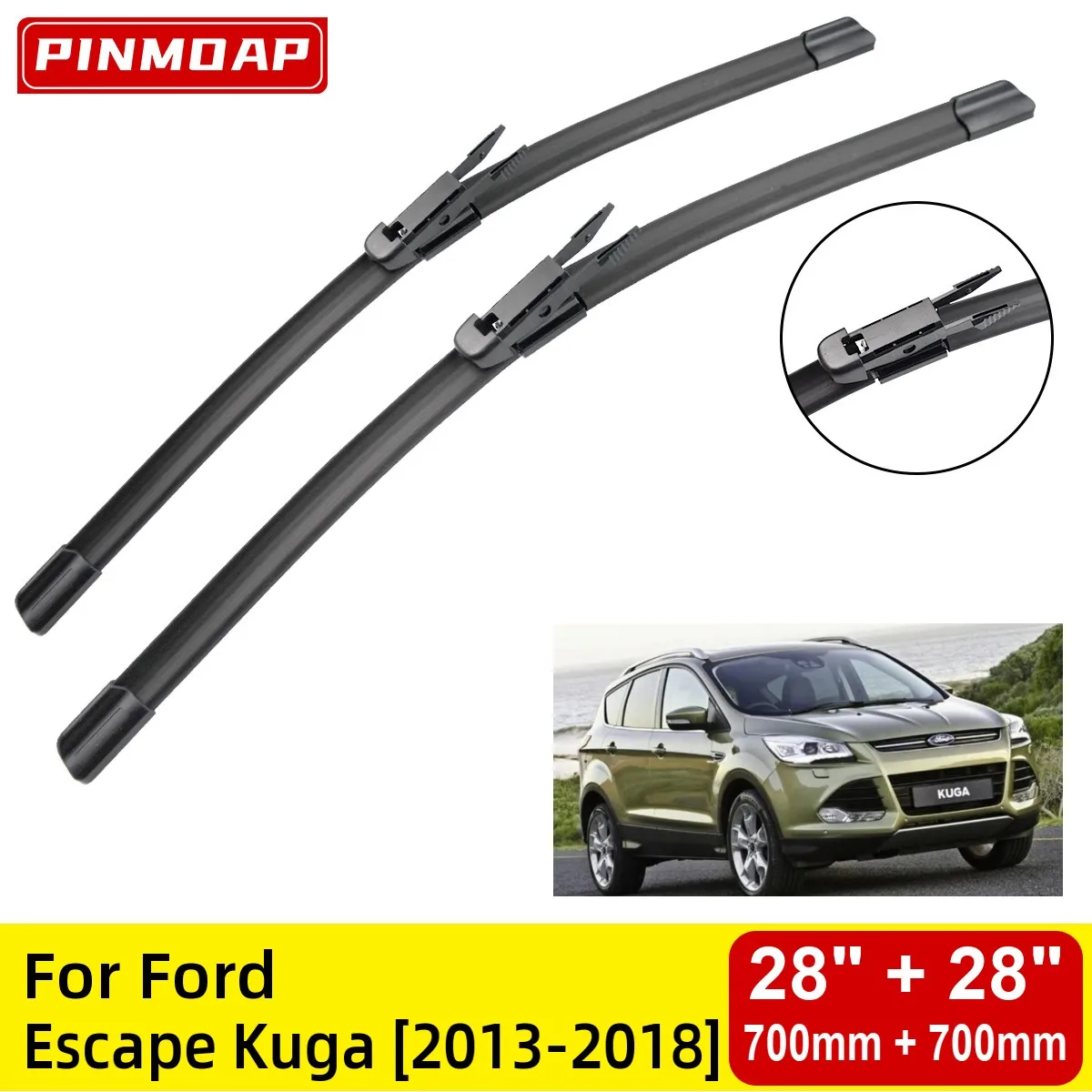 Щетки стеклоочистителя передние для Ford Escape Kuga 2013-2018, 28 + 28 дюймов, 2013, 2014, 2015, 2016, 2017, 2018
Щетки стеклоочистителя передние для Ford Escape Kuga 2013-2018, 28 + 28 дюймов, 2013, 2014, 2015, 2016, 2017, 2018
