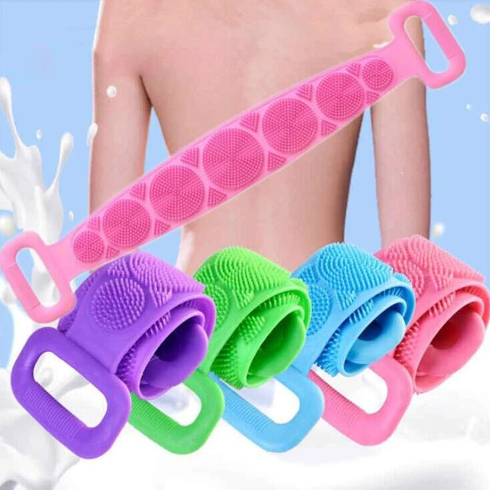 1pc Silicone Body Scrubber Shower Brush Bath Exfoliating Brush Belt Back Scrub Body Cleaner Cleaning Strap Bathroom Accessories
1pc Silicone Body Scrubber Shower Brush Bath Exfoliating Brush Belt Back Scrub Body Cleaner Cleaning Strap Bathroom Accessories