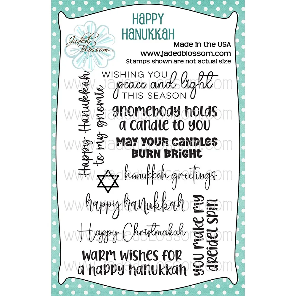 Newest Scrapbook Album Decoration Embossing Templates Diy Handmade Craft Happy Hanukkah Molds 2023 Arrival Clear Silicone Stamps
Newest Scrapbook Album Decoration Embossing Templates Diy Handmade Craft Happy Hanukkah Molds 2023 Arrival Clear Silicone Stamps