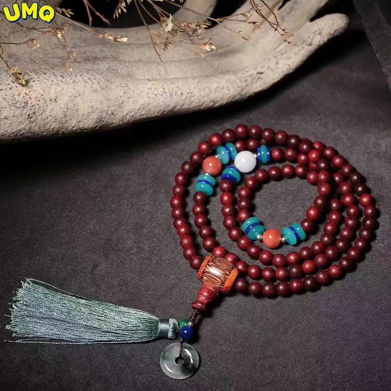 Indian Old Material Small Leaf Red Sandalwood Hand String Buddha Bead Bracelet Accessories Jade Handmade for Men and Women
Indian Old Material Small Leaf Red Sandalwood Hand String Buddha Bead Bracelet Accessories Jade Handmade for Men and Women