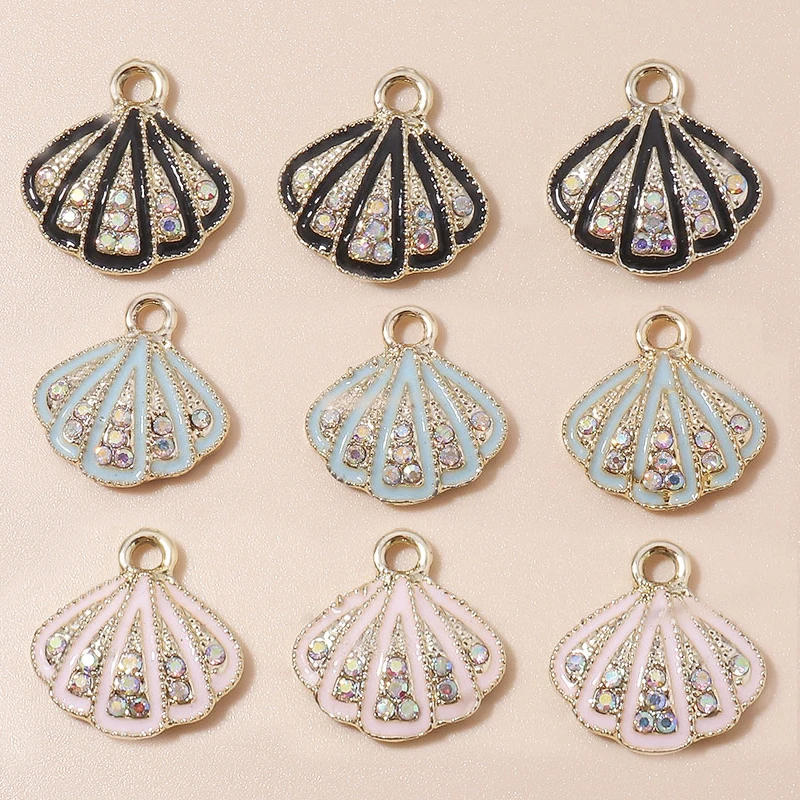 10pcs Exquisite Enamel Shell Charms Shining Crystal Shell Pendants for DIY Jewelry Making Necklaces Bracelets Earrings Charms
10pcs Exquisite Enamel Shell Charms Shining Crystal Shell Pendants for DIY Jewelry Making Necklaces Bracelets Earrings Charms