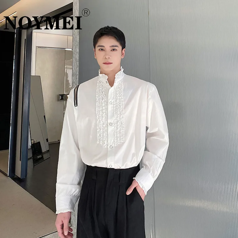 NOYMEI Trendy Spring New Darkwear Stand Collar Shirt Long Sleeve Shirts Men Fashion Zipper Design Top Single Breasted WA979
NOYMEI Trendy Spring New Darkwear Stand Collar Shirt Long Sleeve Shirts Men Fashion Zipper Design Top Single Breasted WA979
