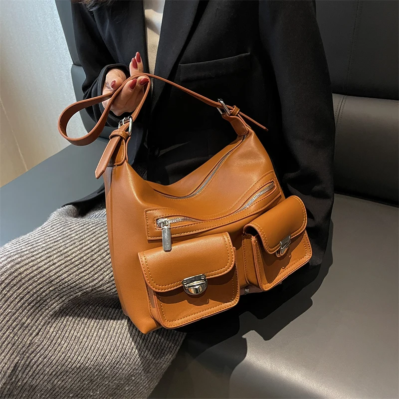 Double Pockets Shoulder Side Bags for Women 2022 High Capacity Leather Vintage Crossbody Hobo Designer Trend Handbags and Purse
Double Pockets Shoulder Side Bags for Women 2022 High Capacity Leather Vintage Crossbody Hobo Designer Trend Handbags and Purse