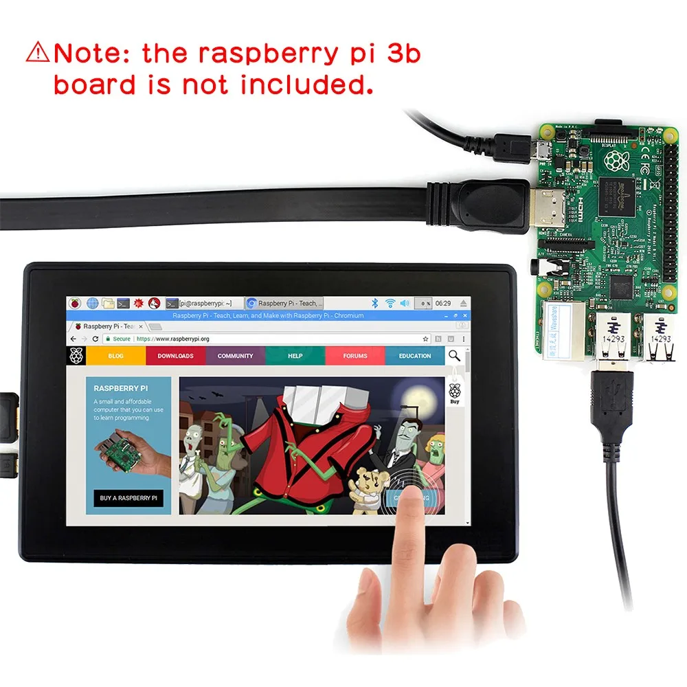 Raspberry Pi 4 Model B/ 3B+/ 3B 7 inch 1024x600 IPS Capacitive Touch Screen 7\" Monitor Display w/ Case Bracket OSD Menu
Raspberry Pi 4 Model B/ 3B+/ 3B 7 inch 1024x600 IPS Capacitive Touch Screen 7\" Monitor Display w/ Case Bracket OSD Menu